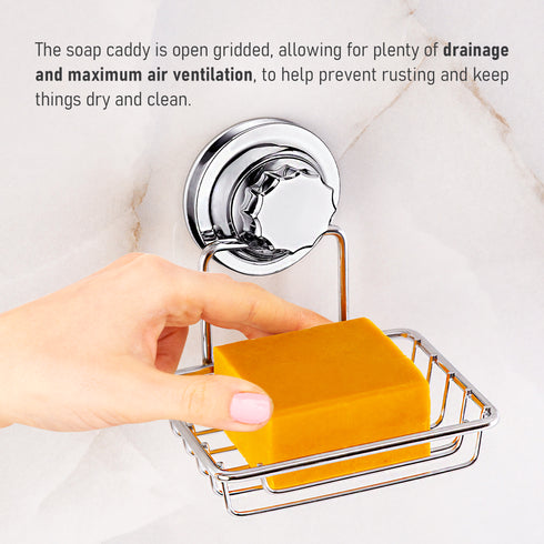 Soap Dish Holder with Powerful Vacuum Suction Cup
